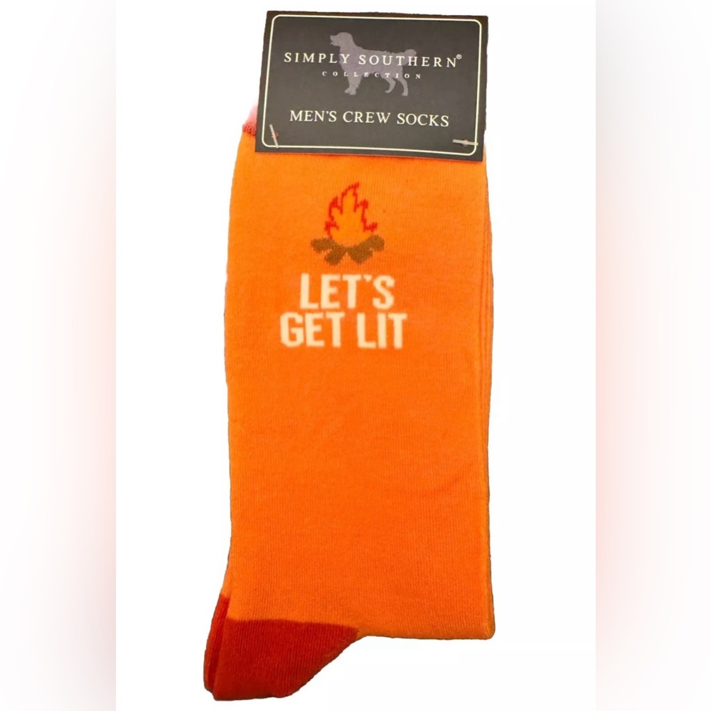 Simply southern crew socks - “LET’S GET LIT” 🔥
